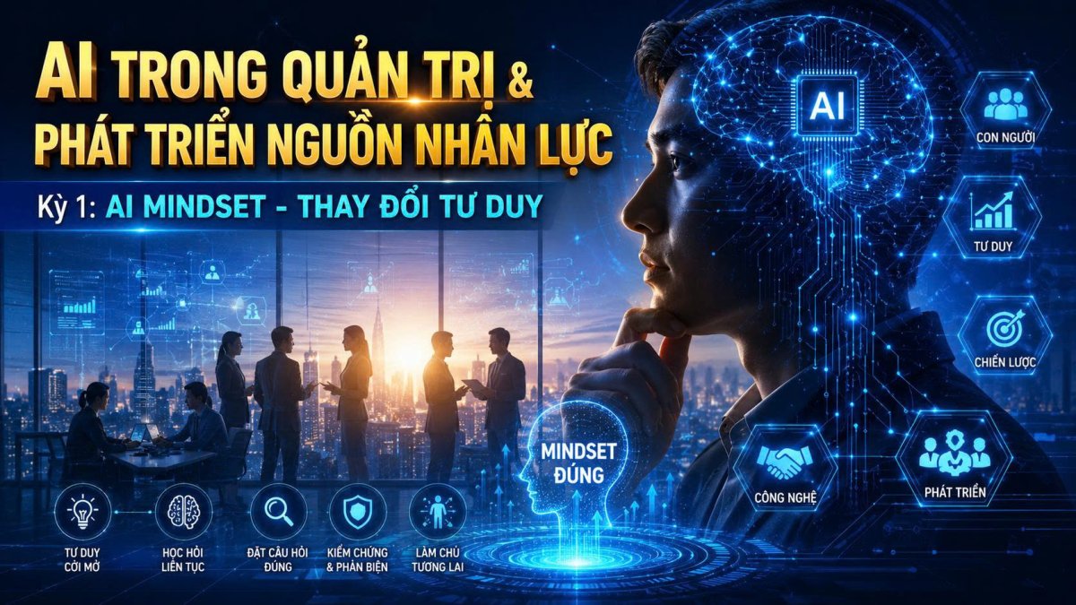 AI trong quản trị & phát triển nguồn nhân lực - Kỳ 1: AI Mindset - Thay đổi tư duy